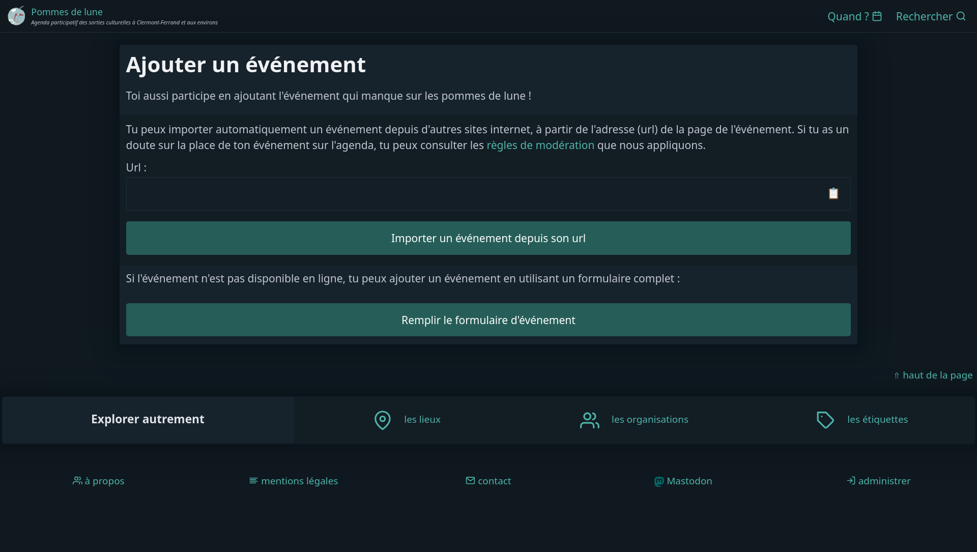 Ajouter un événement (intro)