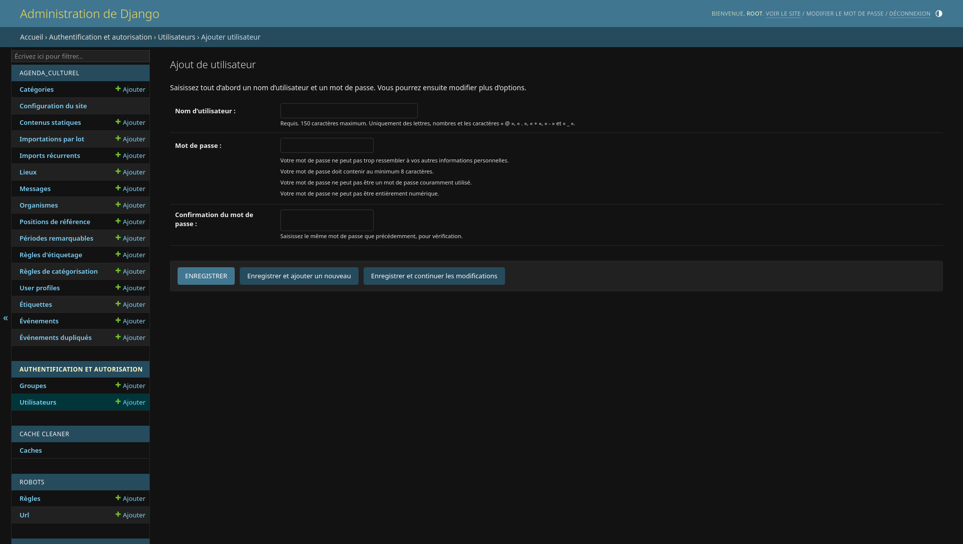 Ajouter un·e utilisateurice